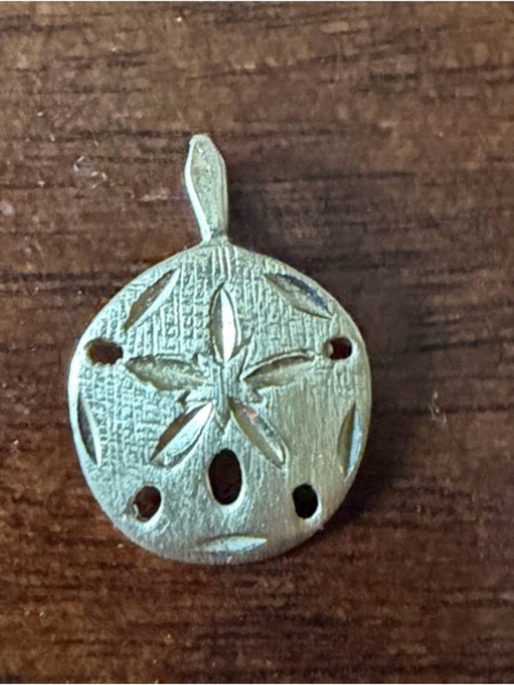 14k Gold Sand Dollar Charm Pendant - Unbranded